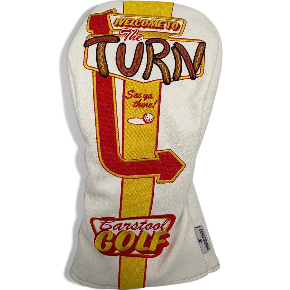 Barstool Golf 460cc Driver Welcome To The Turn Headcover White NEW